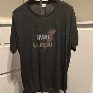 Saint Laurent Charcoal Graphic Tee